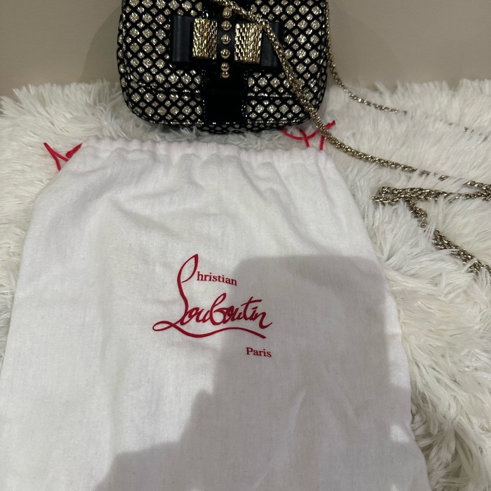 Christian Louboutin Black and Gold “sweetie” Crossbody Bag - Picture 2 of 12